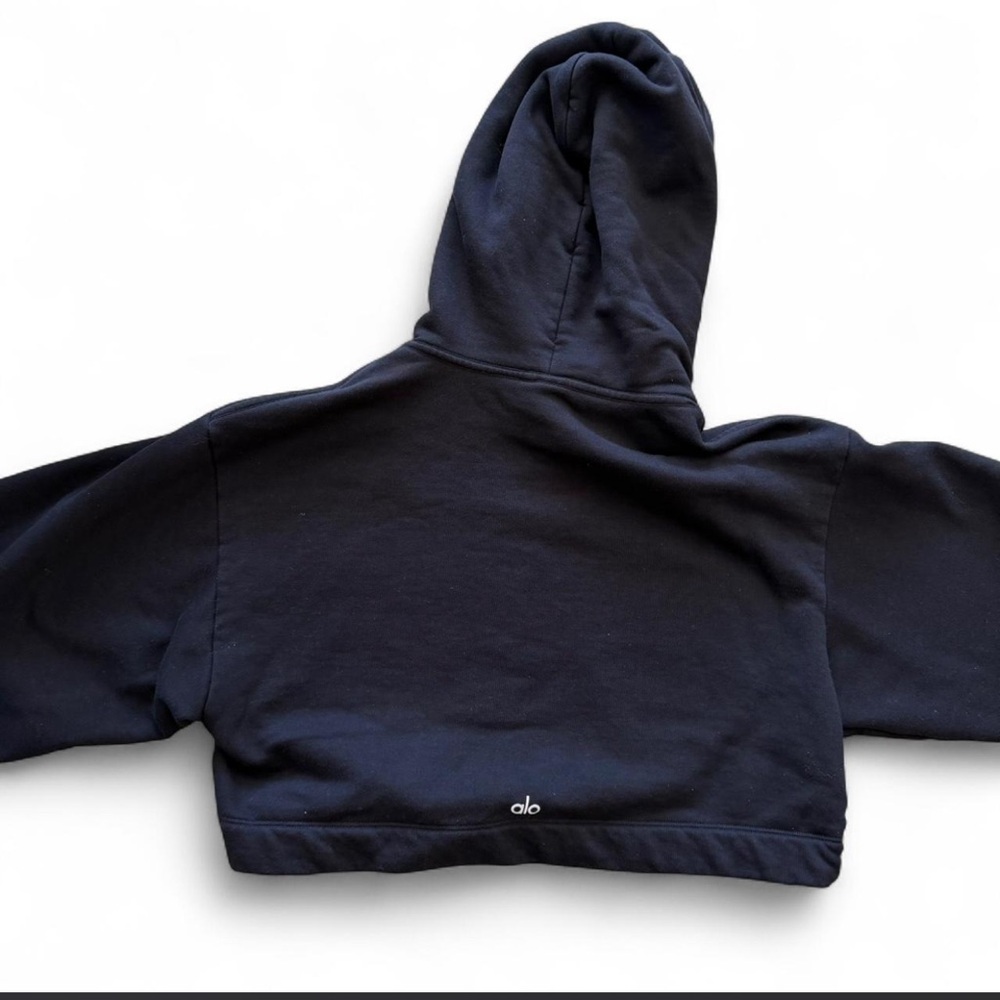 Alo Yoga black cropped bae hoodie - Picture 3 of 5